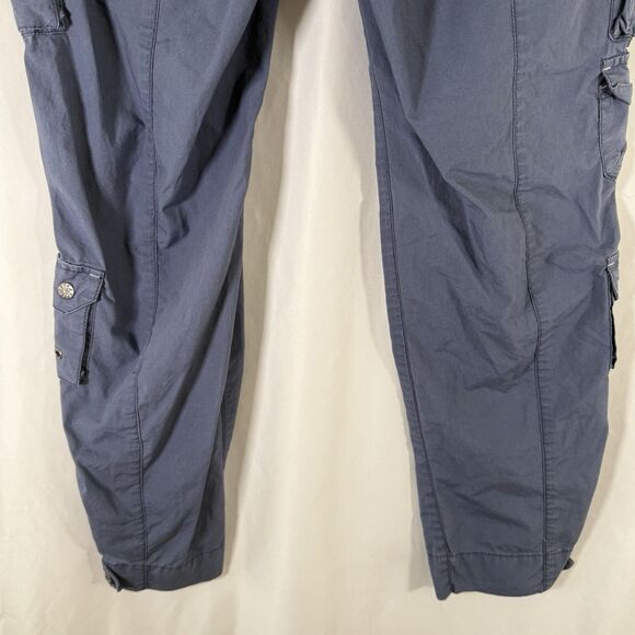 Athleta Cargo Pants Women's 4P Blue Snap Zip Pockets Lightweight Low Rise - Picture 13 of 16